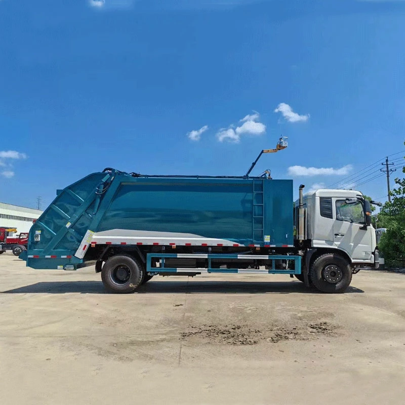 Dongfeng 12cbm 14cbm уплотнитель мусорная баночки может Чистка грузовика для продажи Правый/левый компрессионный мусоровоз