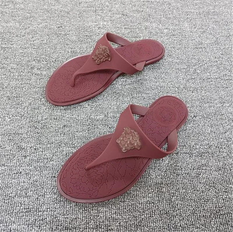 Summer Ladies Flat Sandals Casual Shoes Non-Slip Girls Flip-Flops Slippers PVC Women Jelly Shoes