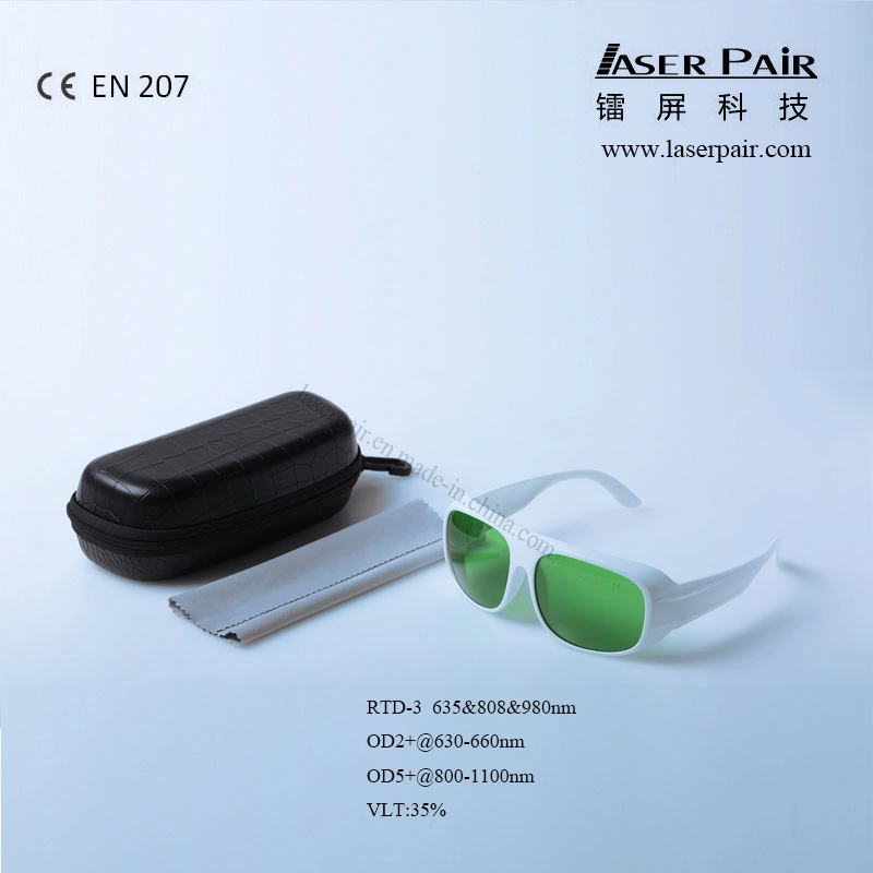 Laser Safety Glasses, 635&808&980 Nm, Laser Safety Eyewear Frame 52, Protect Wavelength: 630-660nm&800-1100nm Application: Red Lasers, 808&980nm Diodes