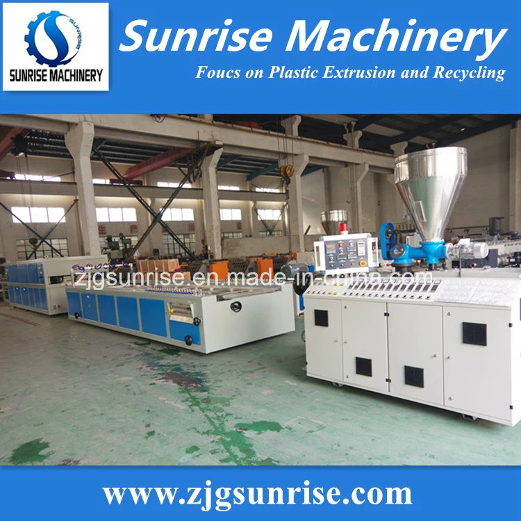 Good Performance PVC Window Door Ceiling Wall Panel Decking Fencing Gutter Cable Trucking Profile Corner Bead Production Line / Extrusion Line