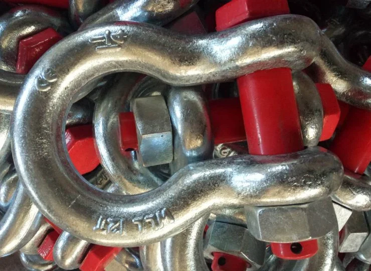 G209 Screw Pin Anchor Shackle / Us Type Drop Forged Bow Shackle