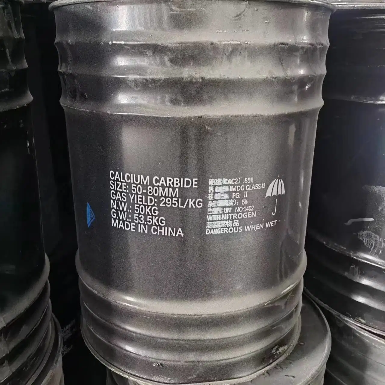 Cac2 de piedra de carburo de calcio para los proveedores de grado industrial químico 25-50mm 50-80mm 295L/Kg.