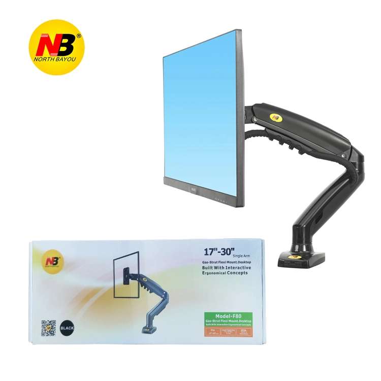 to Medellin New Nb F80 USB3.0 Gas Spring Desk-Placed Monitor Mount17-27"LCD Mount Tilt Angle+85&deg; /-30&deg; Full Motion Display Stand Monitor Mount