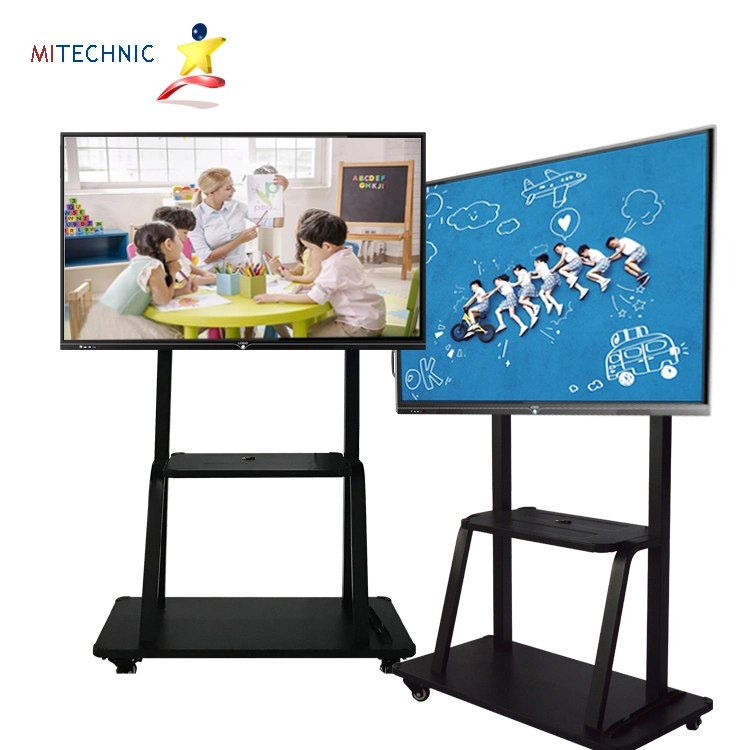 LED Monitor 3840*2160 4K Finger Touch Interactive Whiteboard Meeting Interactive Flat Panel Writing Experien Smart Board 65, 75, 85, 86, 98 All in One