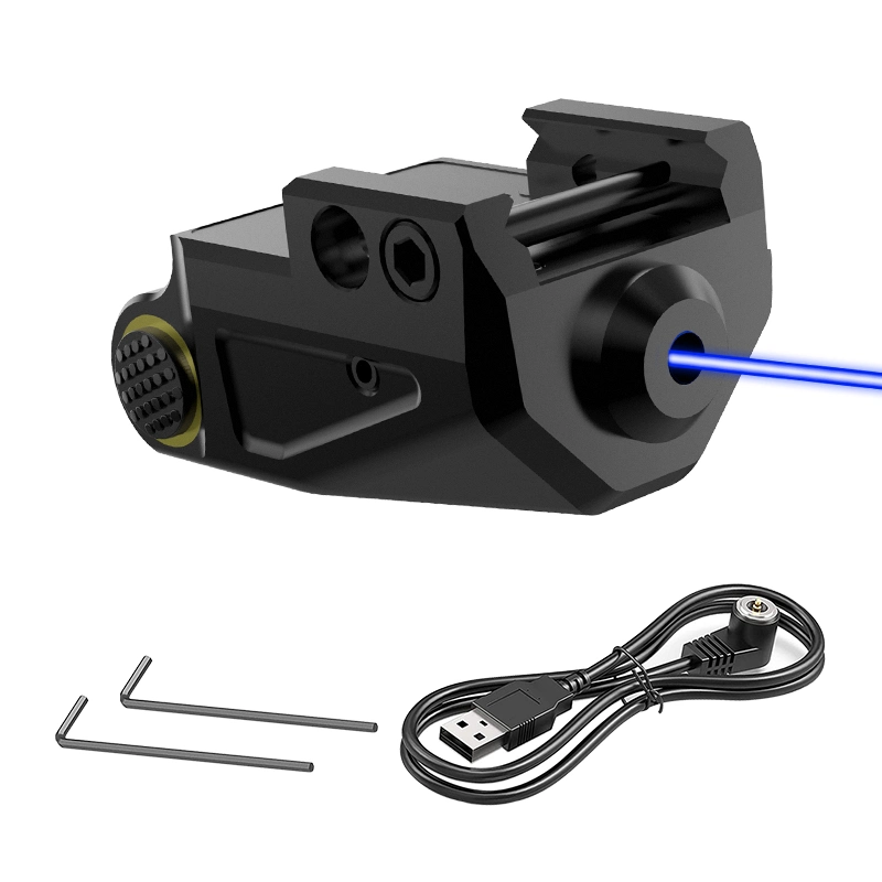 Taktischer Blue DOT Laser Sight Laser Transmitter wiederaufladbare Luftpistole Blue DOT Scope Jagd Schießen Zielen Trainingszubehör