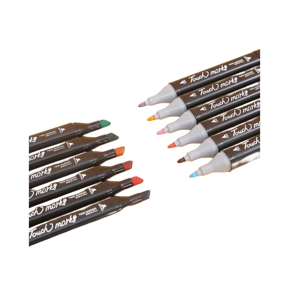 Children's Art Pen Double-Headed Quick-Dry Color Marker Brush Set