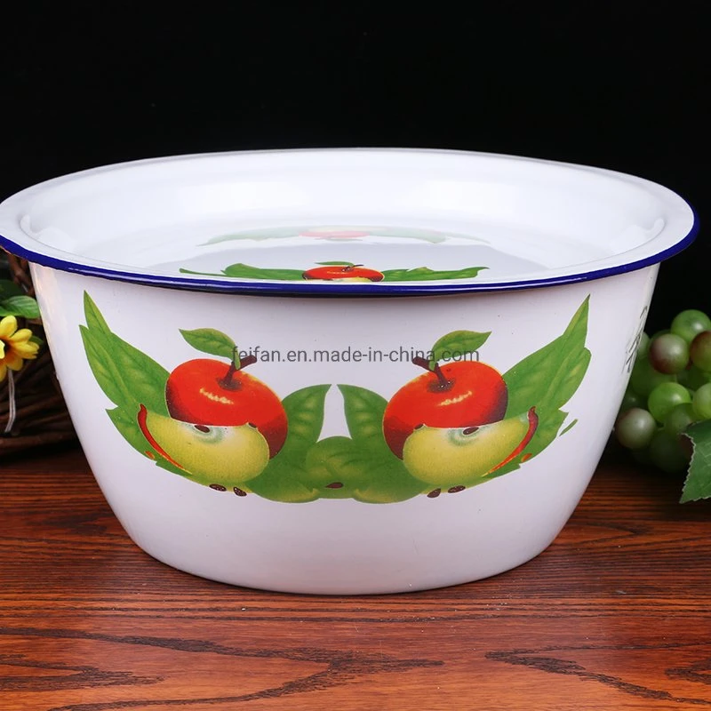 Customized Enamel Finger Bowl/Mixing Bowl/Bowl with Cover