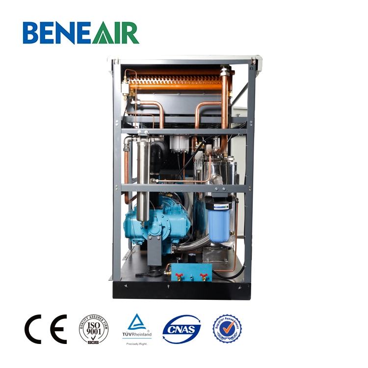 8 ~ 10 Bar Oilless Food and Medical Grade 100% Oil Free Silent Pm VSD Rotary Single Screw Type Air Compressor Price