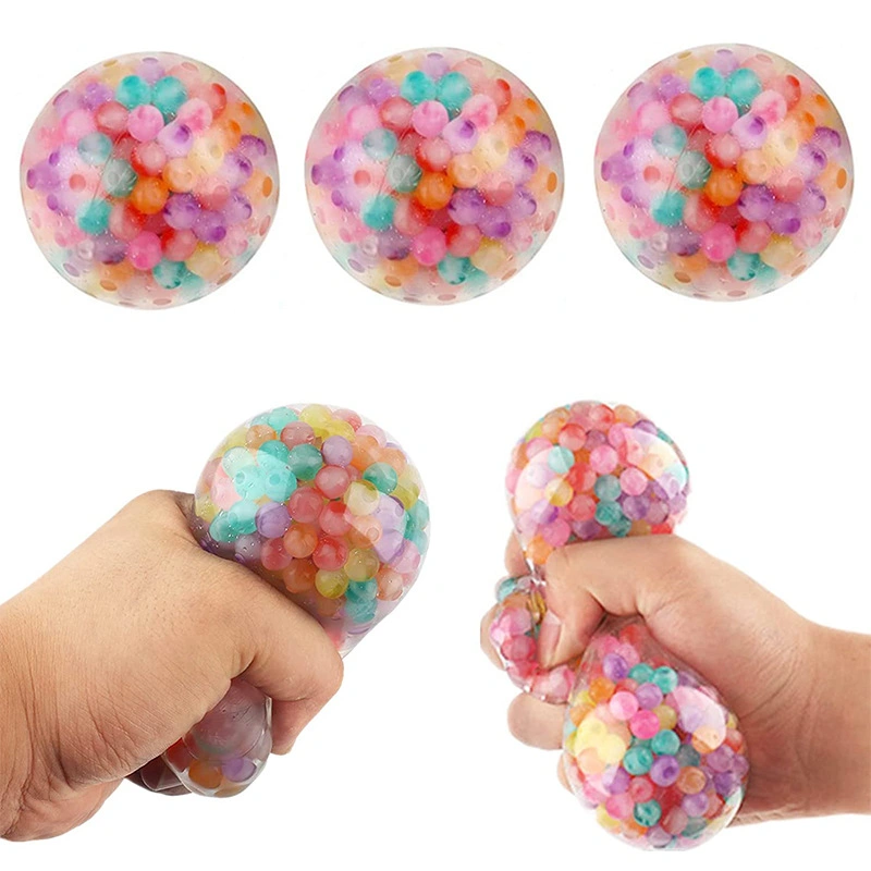 Красочные детские игрушки BPA Free Kids Bubble fidget Toys 6cm Soft Сжимание шарика для снятия напряжения