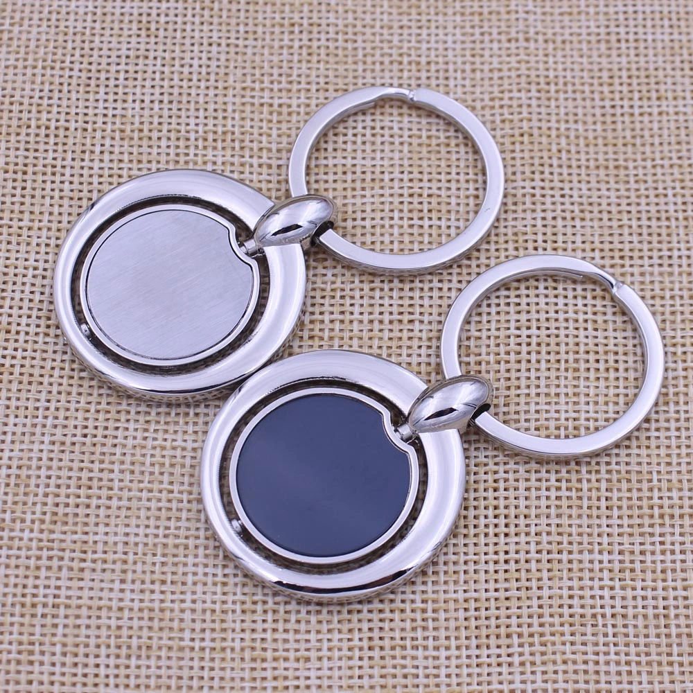 Custom Fashion Rotatable Blank Metal Keychain