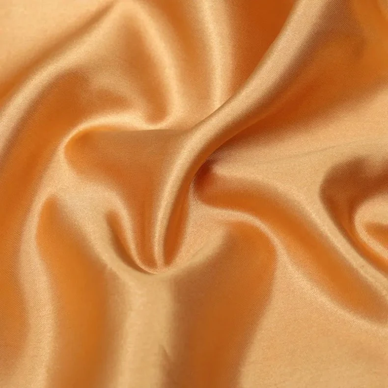 Silky Fabric 90GSM Glossy Polyester Imitated Silk Acetate Spandex Satin for Blouse Skirt