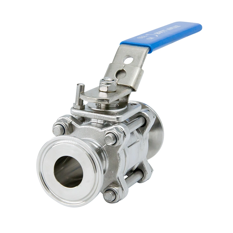 Sanitary Stainless Steel 3 Piece Clamp Ball Valve for Food and Beverage