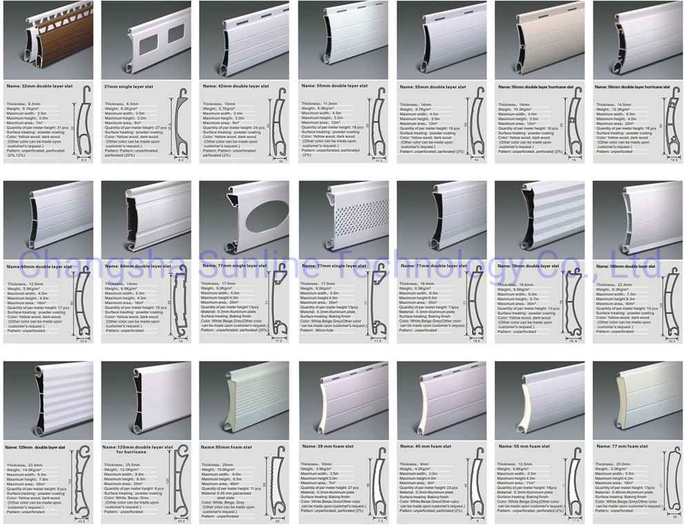 High Performance Aluminum Rolling Shutter Window and Door Extrusion Profile