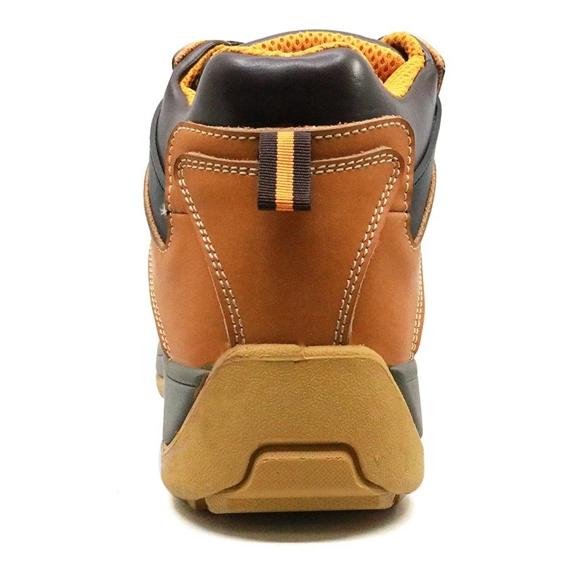 Tiger Master Anti Slip Oil Acid Resistant PU Sole Cow Leather Antistatic Steel Toe Prevent Puncture Men's Safety Shoes for Engineers