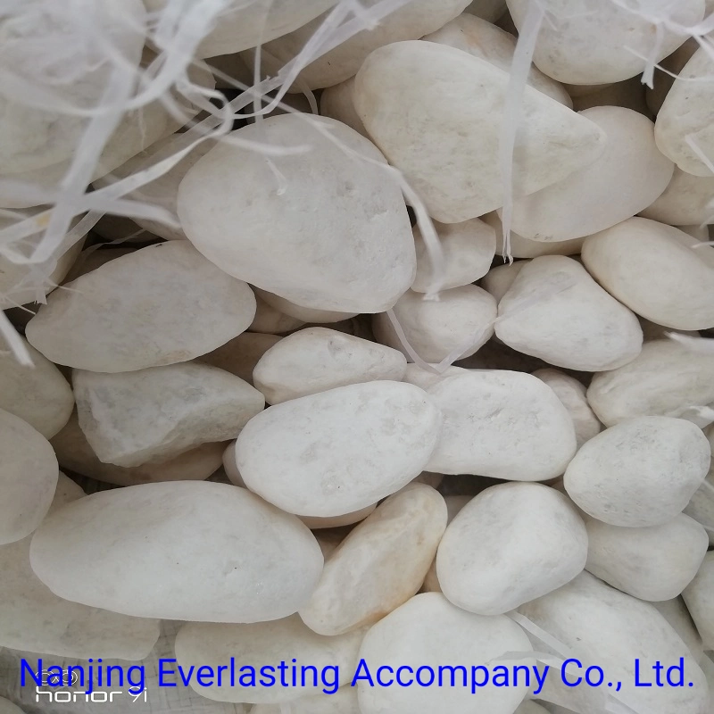 Bag Packing Snow White Polished Pebble Stone Landscape Rock