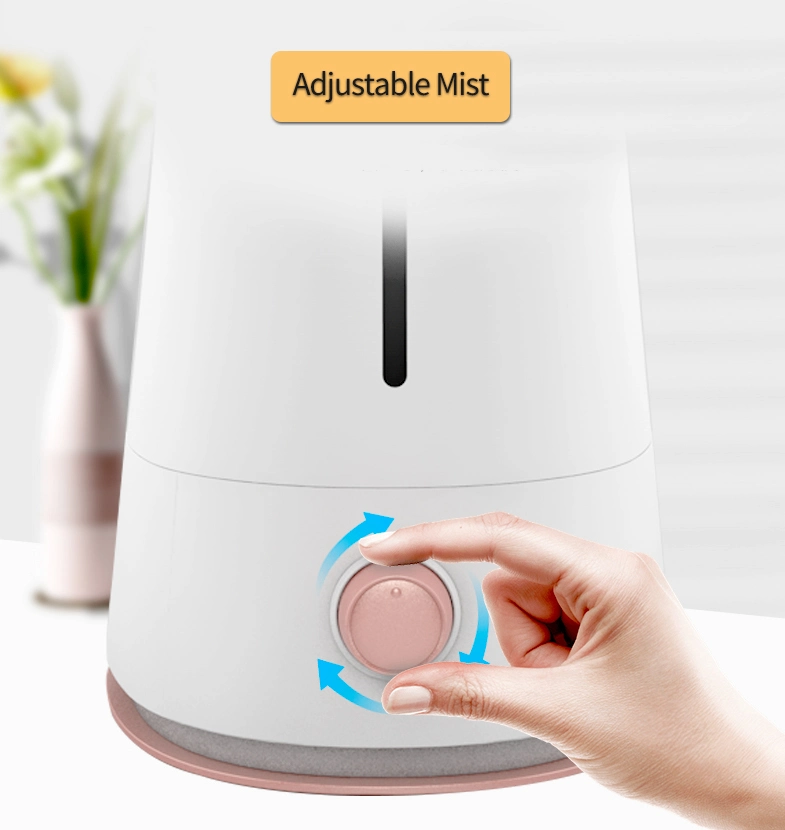 Portable Aroma Diffuser Mechanical Control Air Humidify Room Cool Mist Ultrasonic Humidifier for Skin Moisturize and Dry Eye