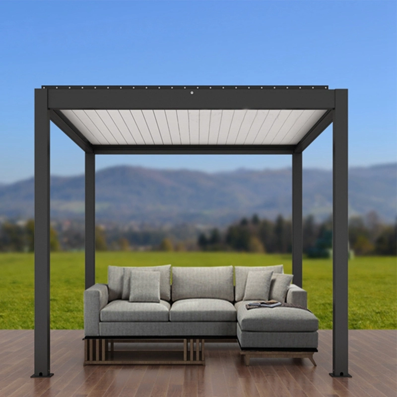 Personalizar el exterior impermeable automático motorizado eléctrico techo escamoteable corrediza de aluminio toldo Pérgola bioclimática System