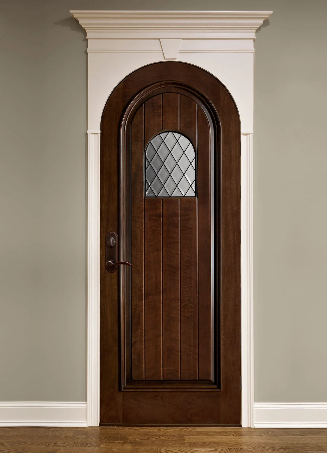 Top Arch Interior Solid Wood Wooden Composite Door Manufacturer