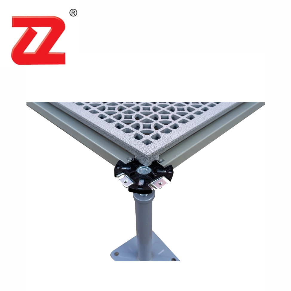 Easy Construction Cast Aluminum Honeycomb 55% Airflow Access Floor Panel for Telecommunications