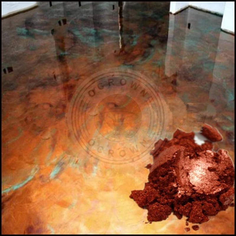 Ocrown Resin Art Metallic Epoxy Pigment Powder for Floor Coating