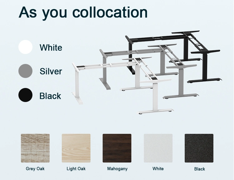 OEM 3 Beine elektrische Höhe verstellbaren Büro Ecke Schreibtisch L Formgeformter, Intelligenter Stehtisch