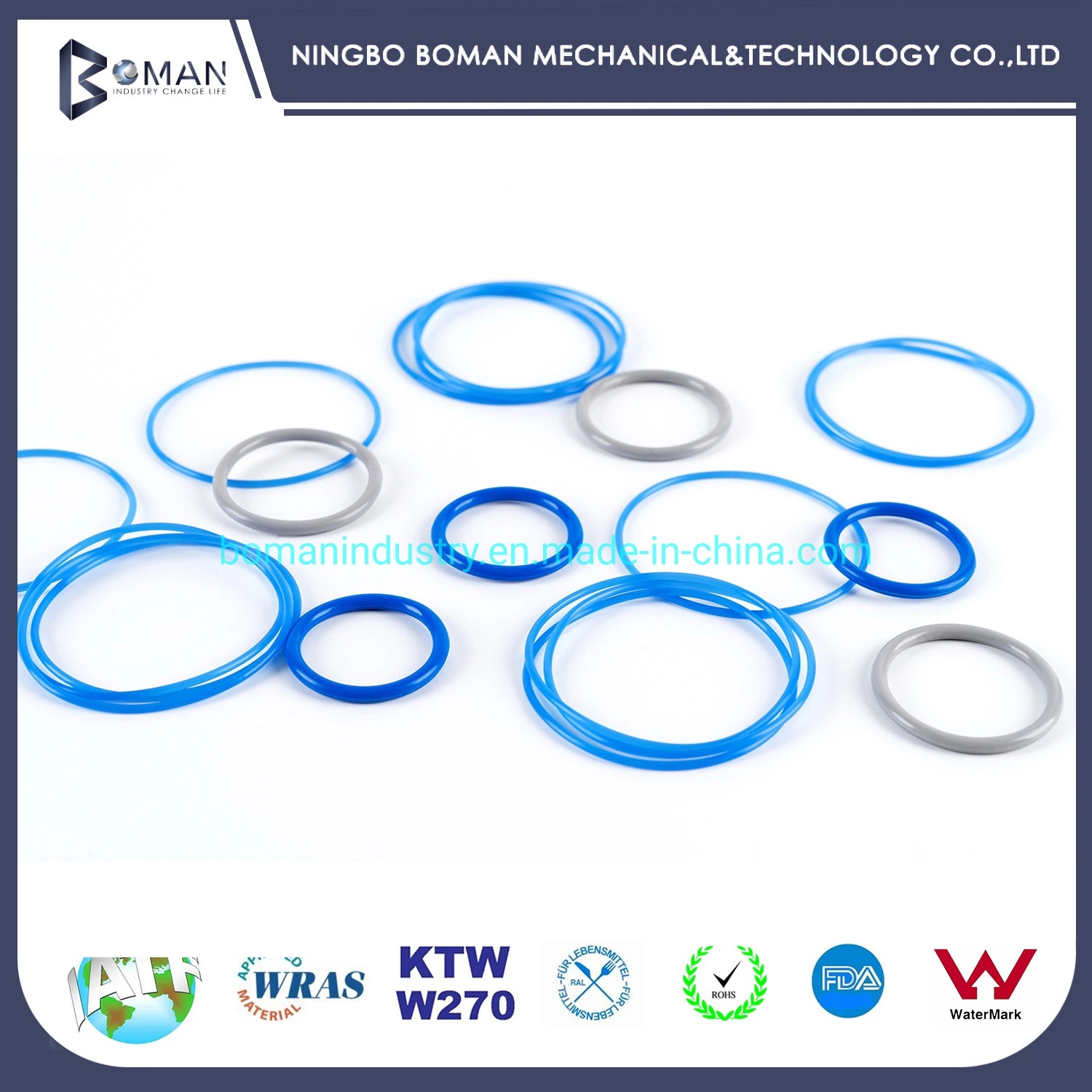 Red Color FEP Silicone O Ring, Rubber Seal, PTFE Coating O Ring for UV Inks