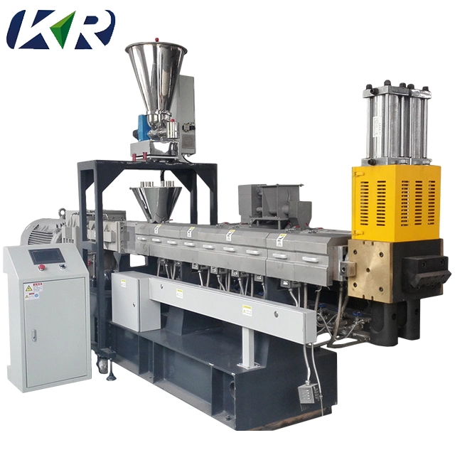 Plastic Glass Fiber Nylon Compounding Extruder Machine Price/PA+GF Plastic Twin Screw Extruder