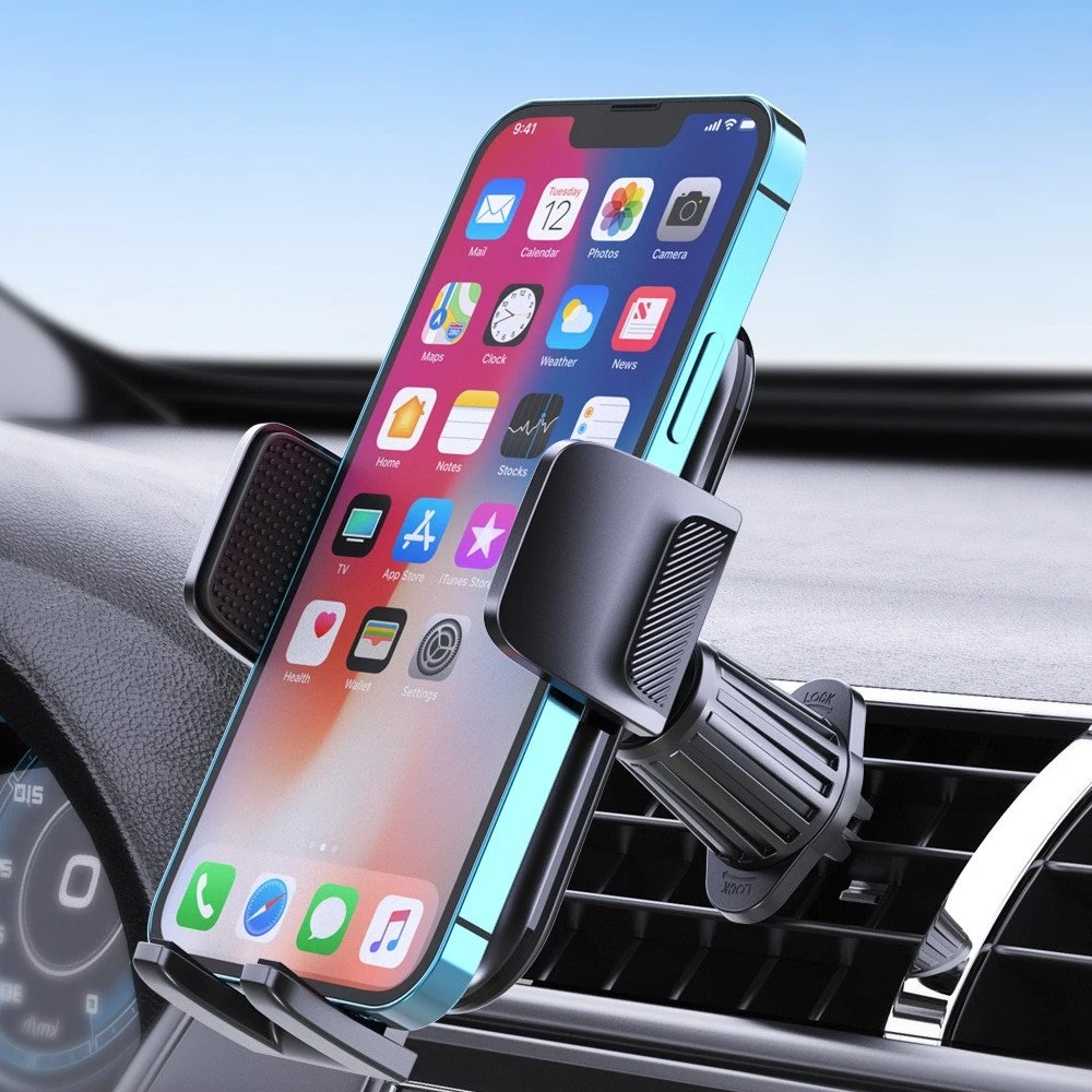 Universal Smart Phone Mount with Hook Clip Vertical or Horizontal Car Air Vents Holder Bl23308