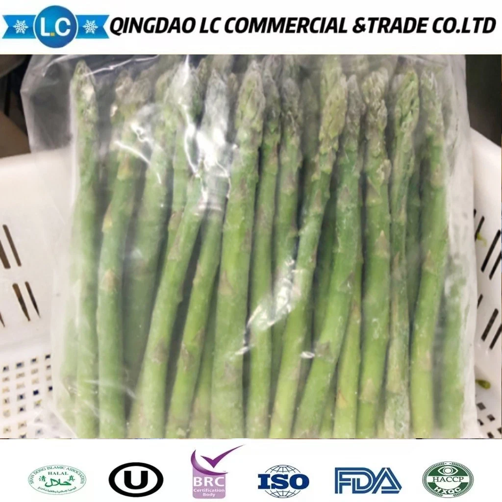 Os vegetais congelados de espargos verdes frescos congelados direto da fábrica de espargos verdes
