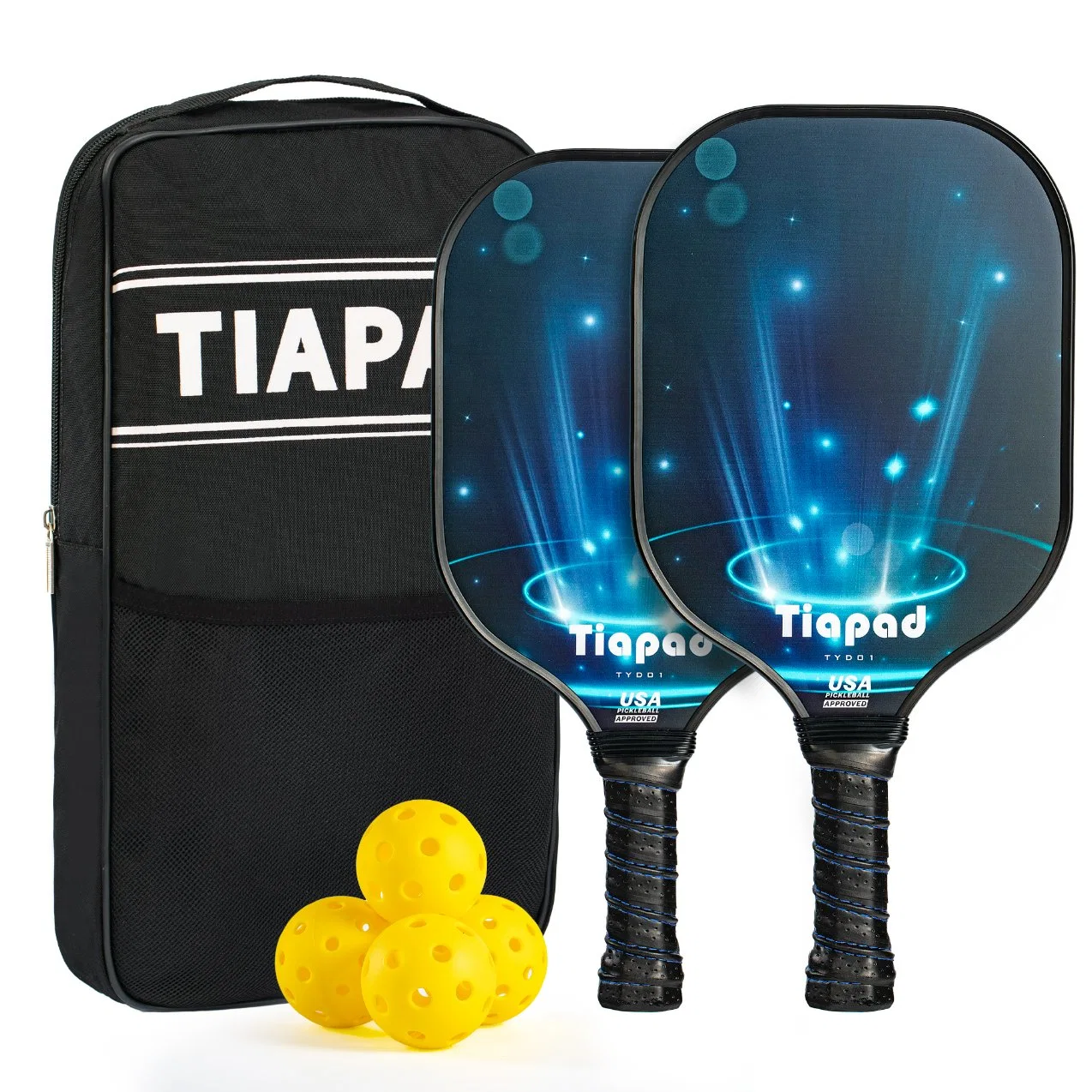 Different Shape Carbon Fiber Face with Honeycomb Polypropylene Core Elongated Pickleball Paddle