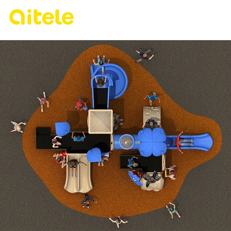 Qitele Outdoor Playground Equipment with Plastic Slide (KSII-19701)