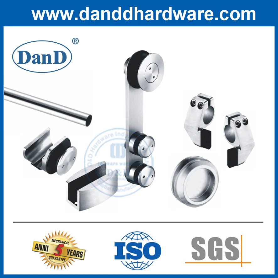 Glass Door Handle Patch Fittings Key Lock for Commercial Building