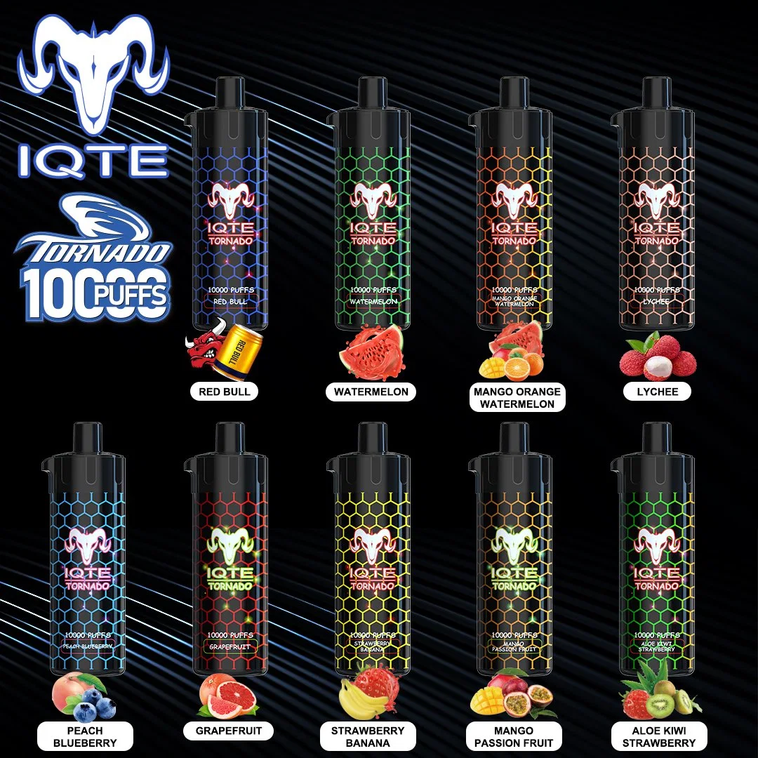 New E Cig Shop 10000 Puff Disposable/Chargeable Smoke Vape Double Mesh Coil Iqte Tornado 10000 Puffs Rechargeable Vape Pens