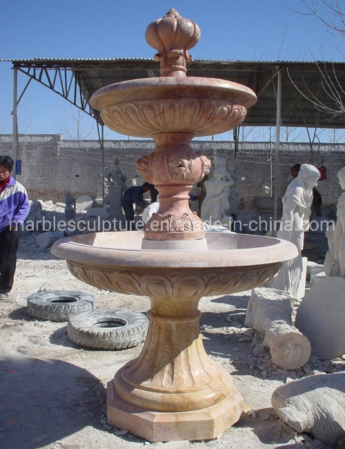 Los niveles múltiples Jardín al aire libre de la decoración de mármol Tallada Fuente de agua (SYF-069)