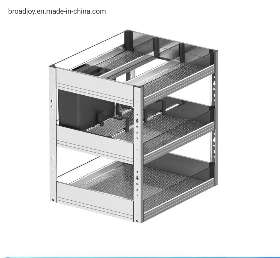 Cocina multiuso 2 estantes de almacenamiento de sacar del cajón de cristal de la Cesta La cesta