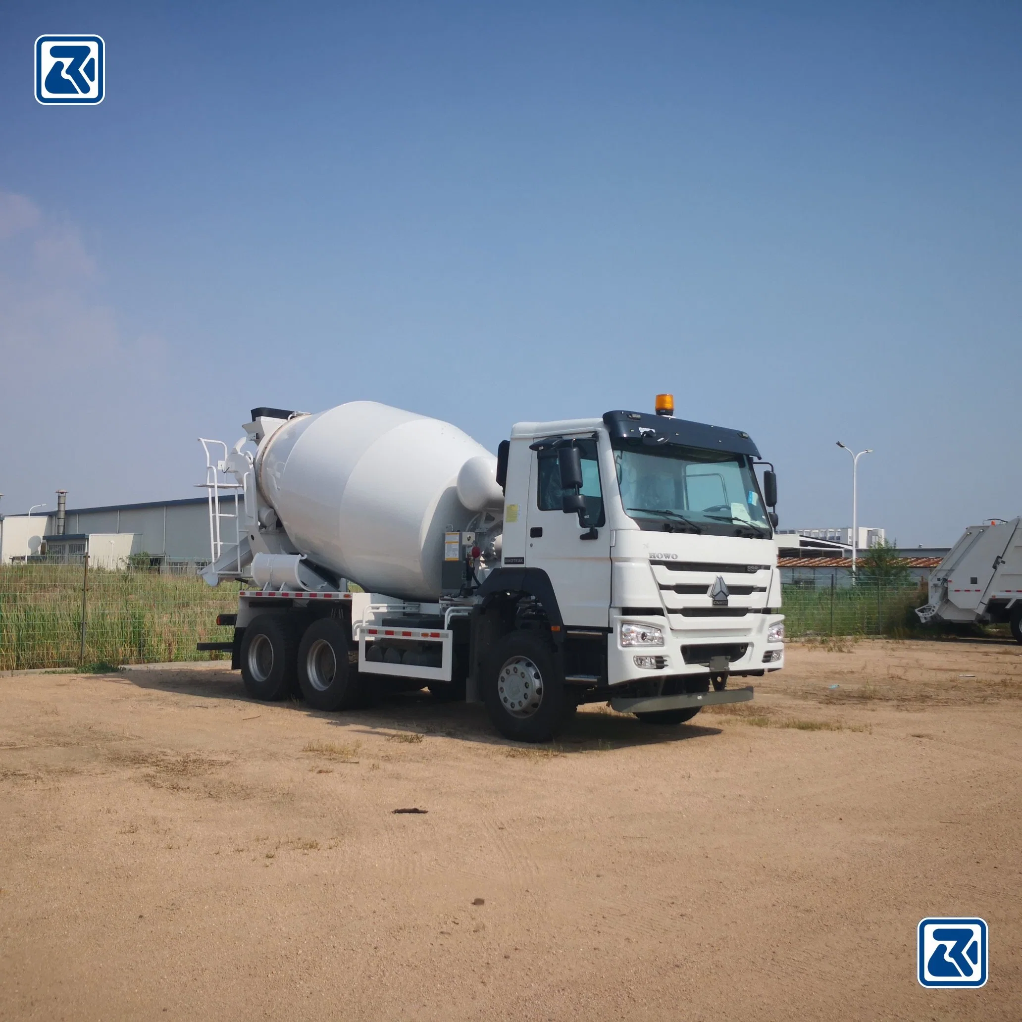 Novo e Usado HOWO/Sinotruk/Sino/Sitrak/T7h 6*4 8/9/10cbm 8/9/10m3 Caminhão Betoneira de Construção Pesada de Três Rodas Preço para Cimento/Transporte.