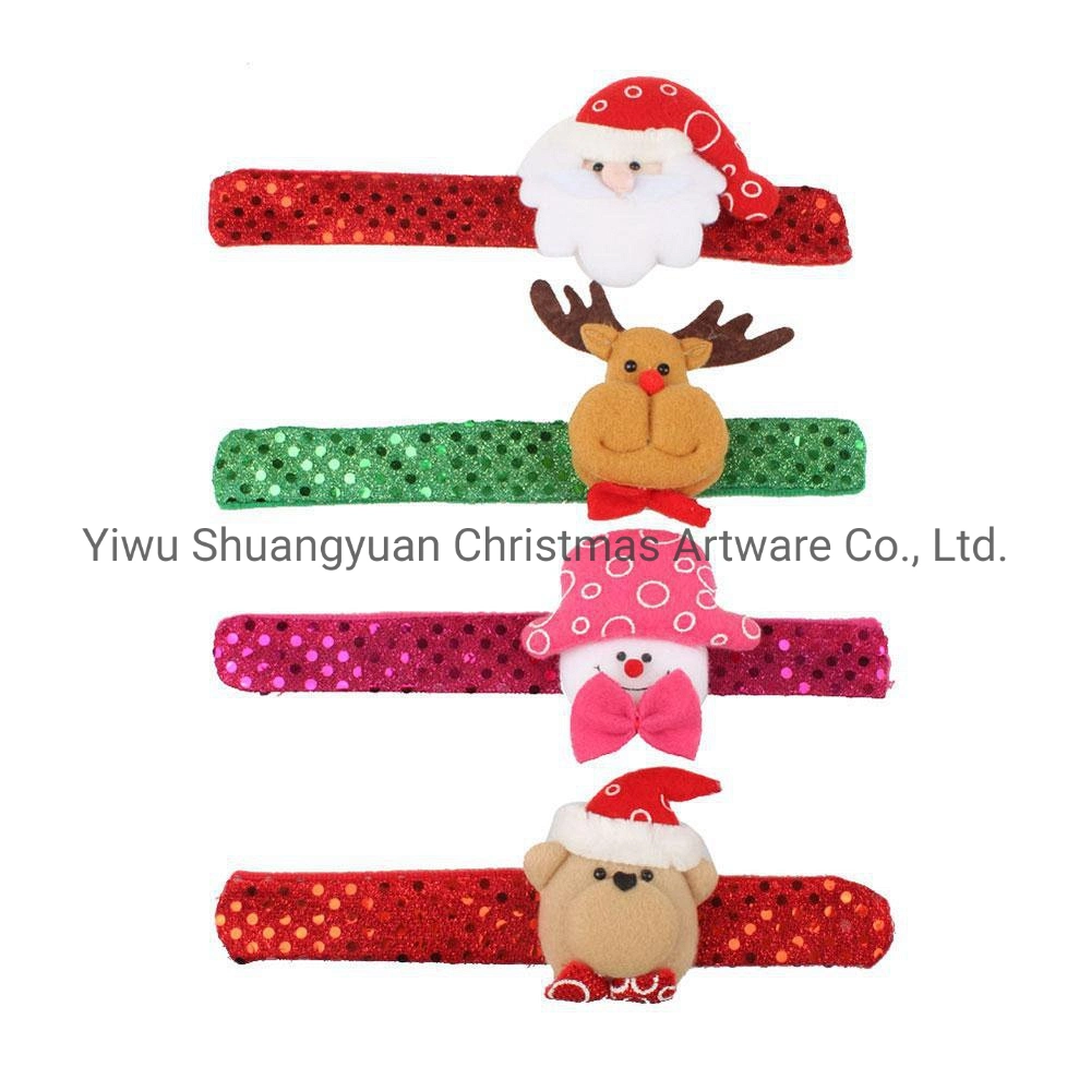 Slap Band Glowing Wristband Bracelet for Christmas Xmas Decor New Kids Wrist Band Party Bracelet