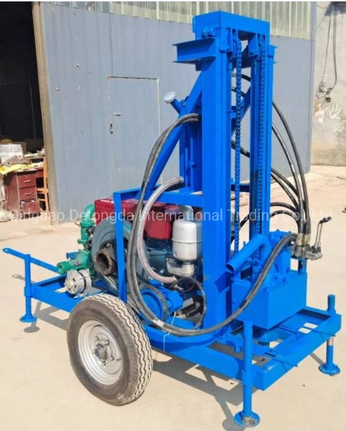 150m Portable 22HP Diesel Engine Hydraulic Water Well Drilling Rig