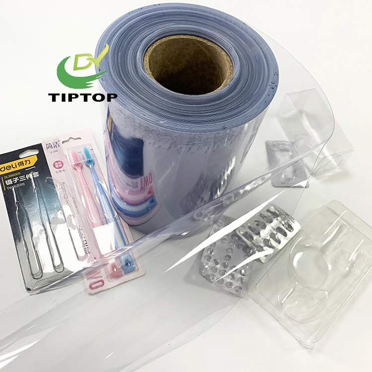 Tiptop-1 Plastic Clear Calendering PVC Rigid Transparent Film Sheet Roll