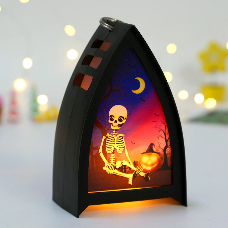 Halloween Jack-O '-Lantern Skull Lamp Witch Lamp Children Carry Scary Night Light Holiday Decorations Gifts Window Knickknacks