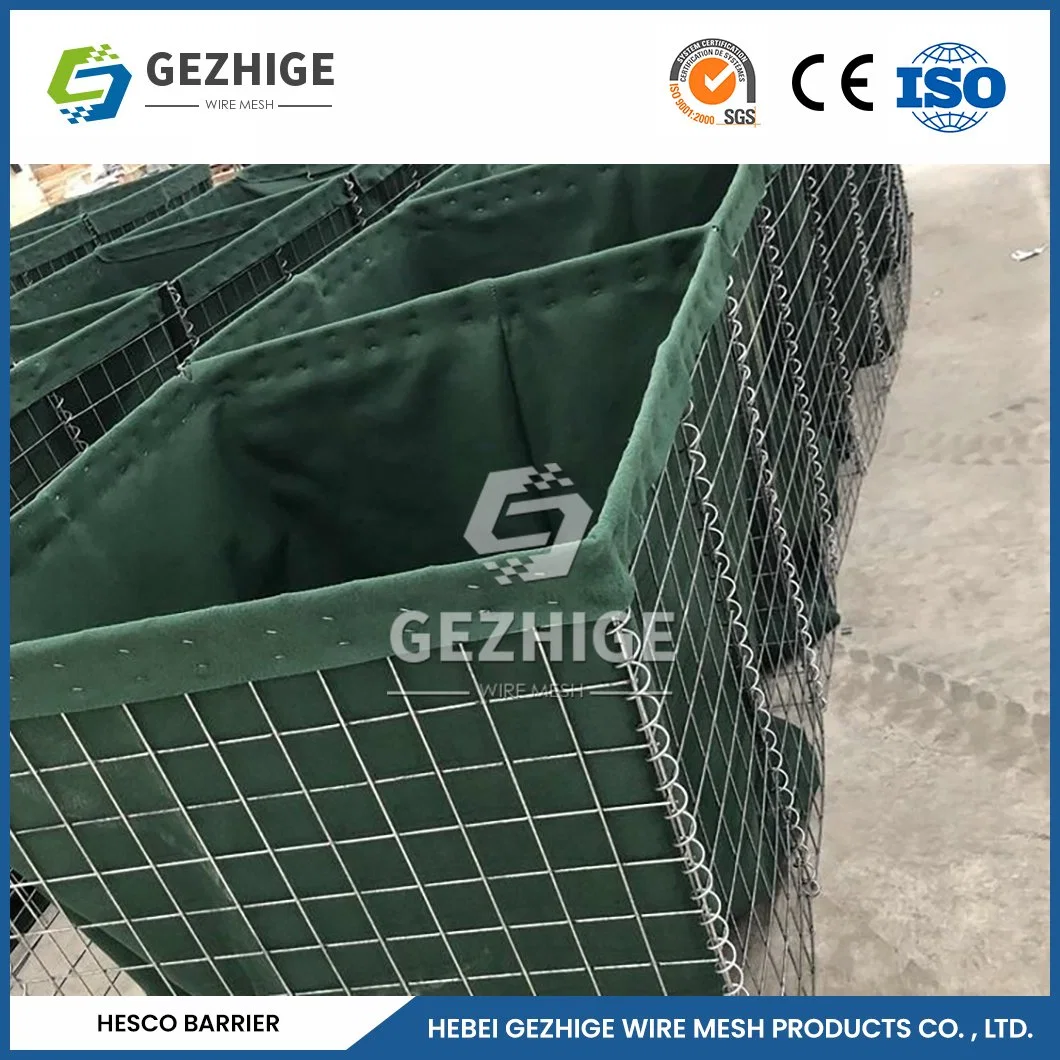 Gezhige Verzinkte Grille Gabion Herstellung Soft / Firm Hochfeste PP Gabion Tasche China Vernünftige Strukturelle Design Mil1 Defensive Bag Bastionen