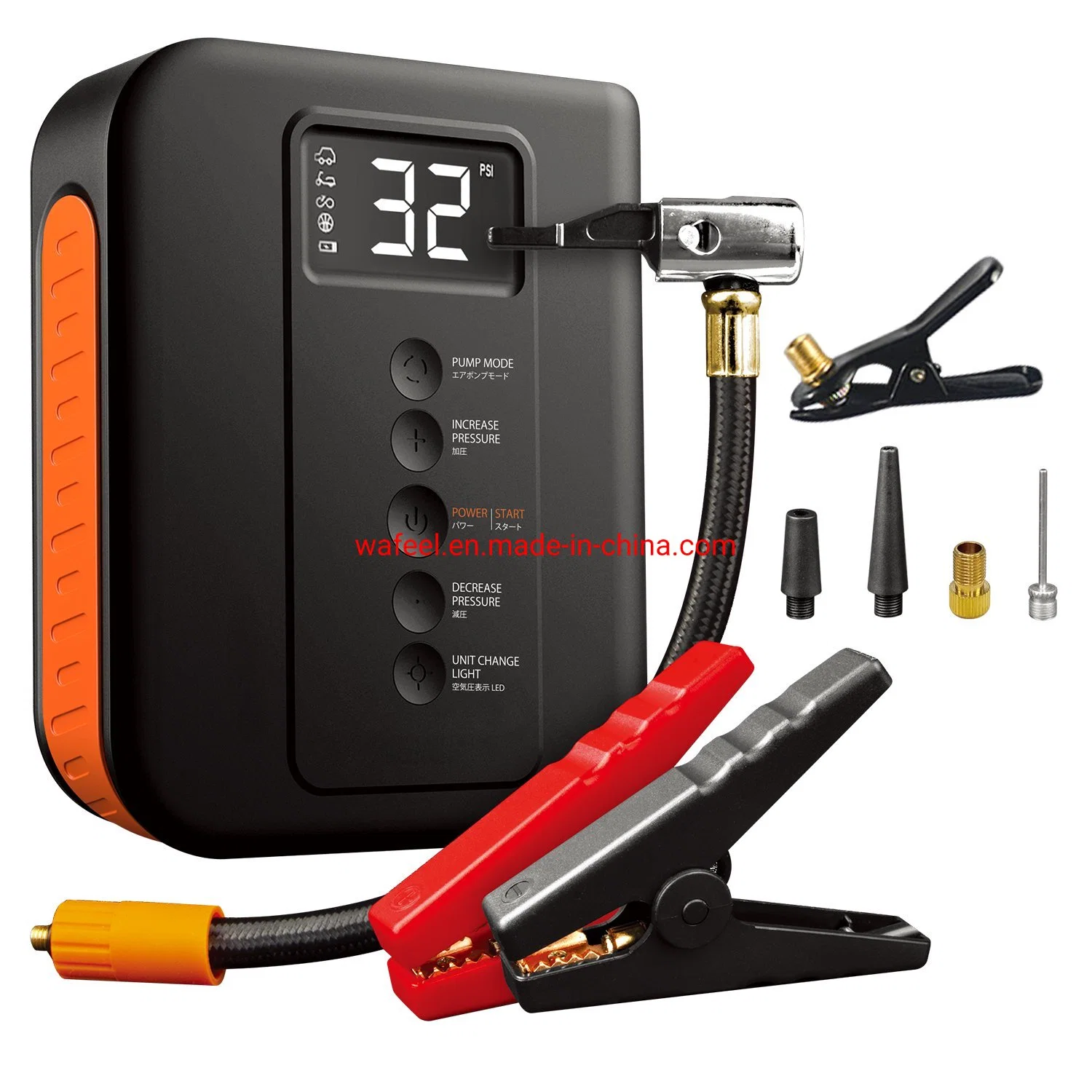 PSE Approved Multifunction Car Jump Starter 8800mAh Bike Balls Tire Inflator for 6L Petrol Car 3L Diesel Petrol Vehicles