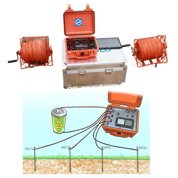 Levés géophysiques de résistivité 1D Ves Sounding mètre 1d enquête de résistivité Compteur compteur de résistivité électrique CC pour les eaux souterraines l'exploration minérale