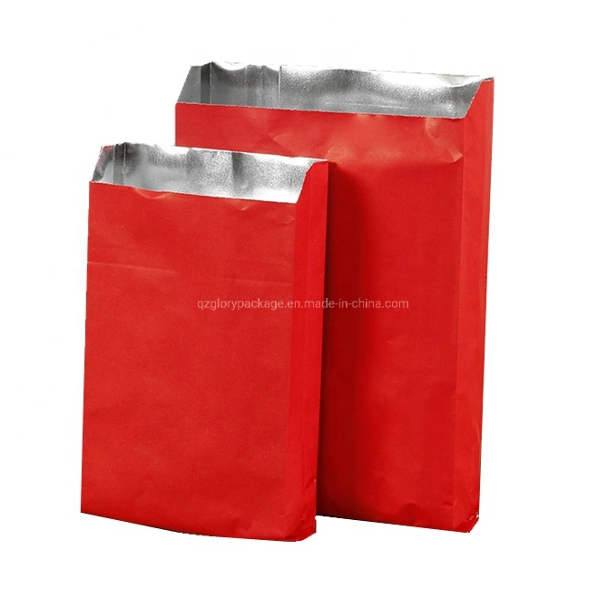 Custom Takeaway Greaseproof BBQ Kebab Hot Dog Sandwich Burger Packaging Aluminum Foil Lined Paper Bag Fast Food Delivery Bags