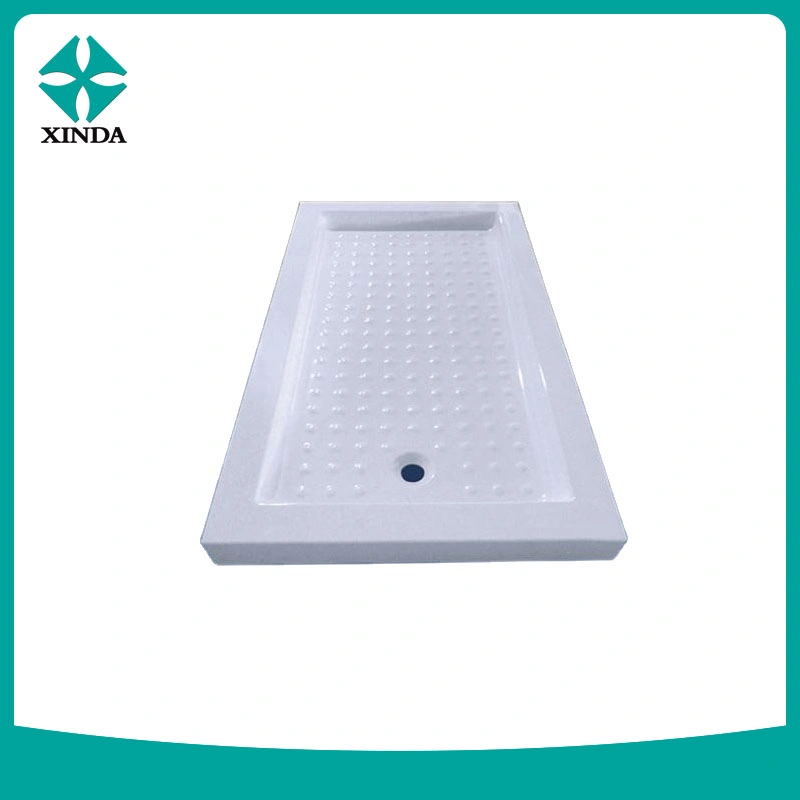 Fan-Shaped Corner Drain Acrylic Shower Tray Direct Manufacturer