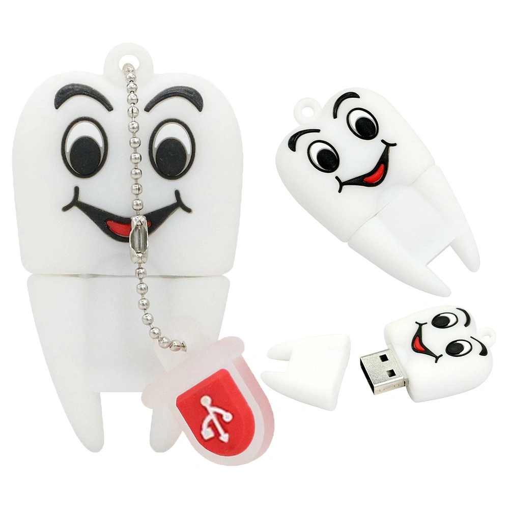 Hospital Gift PVC Material Lovely Teeth Shape USB Flash Drive