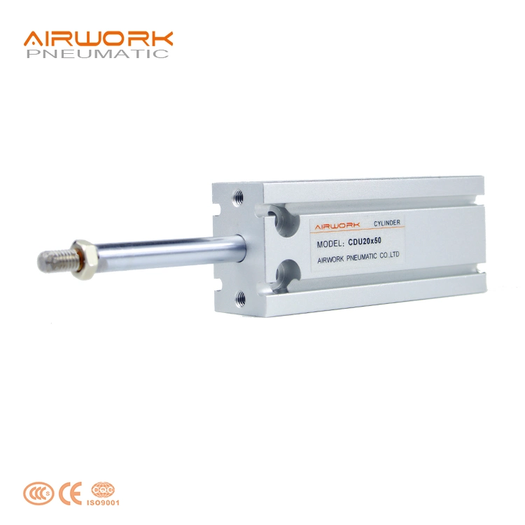 Cdu Free Mount Installation Aluminum Profile Square Pneumatic Air Cylinder for Press