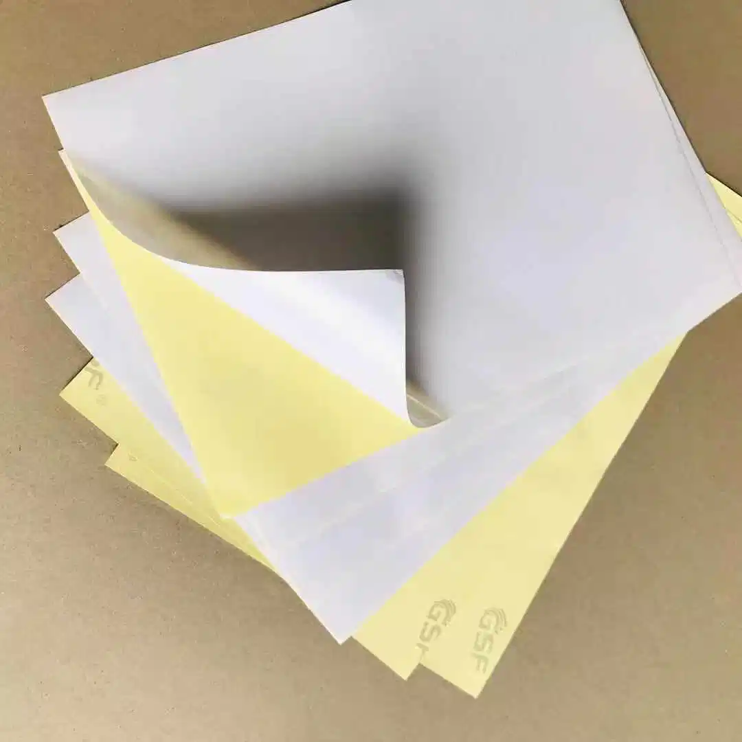 Papel adhesivo recubierto de aluminio fundido brillante Corte por luz