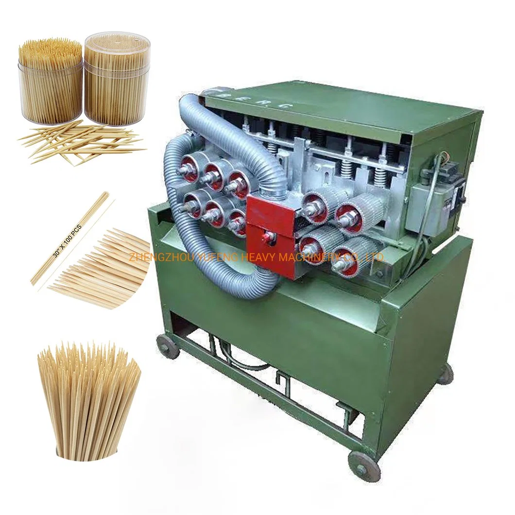 Bamboo Wood BBQ Manufacturing Equipment Cutting Splitting Skewers Stick Processing Machine