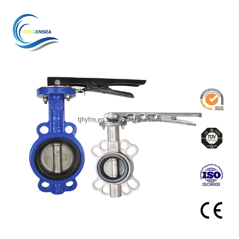 Short Pattern Hand Operated Double Flanged Butterfly Valve Butterfly Valves